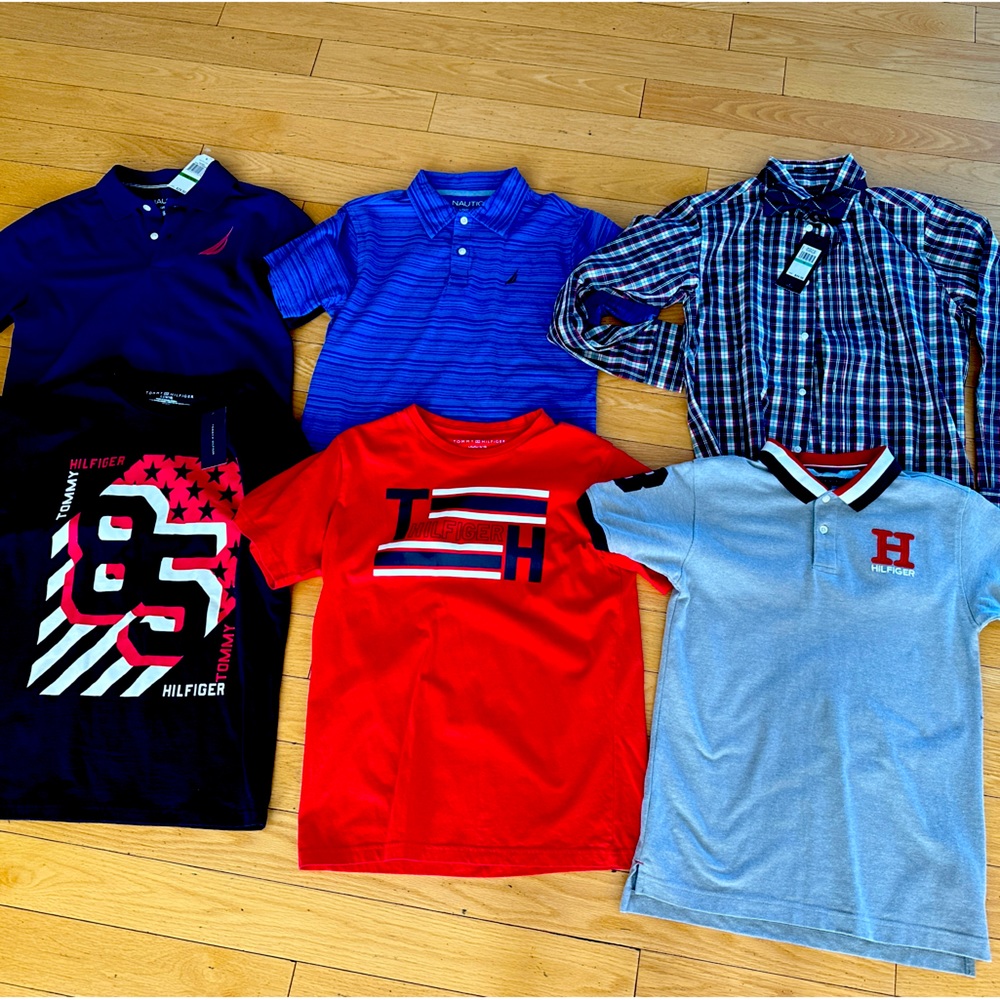 Size Boys 14/16 NWT and NWOT Tommy Hilfiger and Nautica Lot